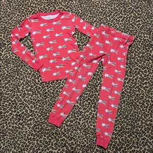 Hanna Andersson Girls size 8 Star Print Long Sleeve Pajama Set